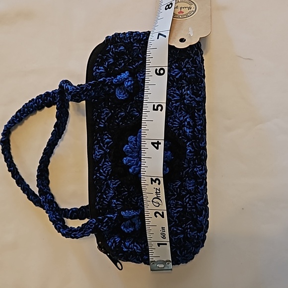 Handmade Kids Floral Crochet Mini Bag Handcrafted Boho Grannycore Vintage unique - Picture 14 of 17